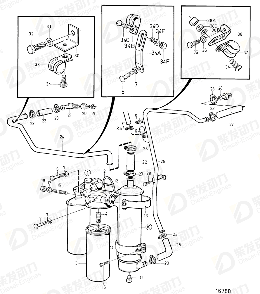 VOLVO Flange screw 942624 Drawing